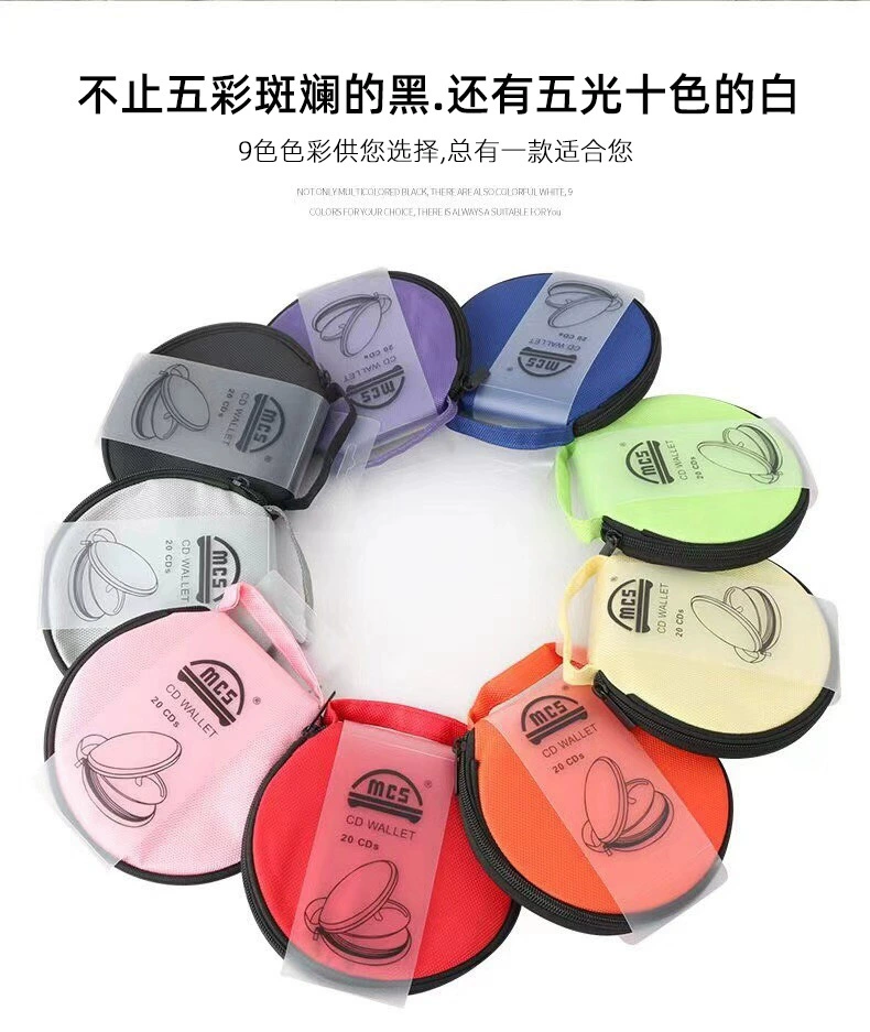 Товары для салона автомобиля Оксфорд CD сумка круглый диск для хранения CD клип 20 штук сумка для хранения CD молния