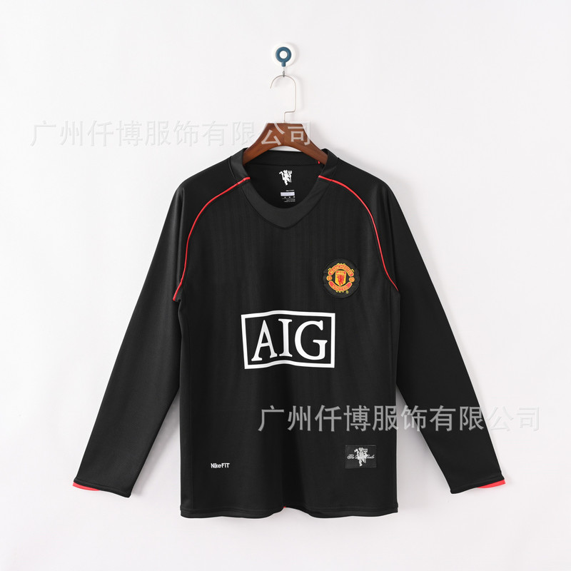 レトロ長袖サッカー服0204 0708 8688 9294シーズンCロメインアウェイ98 99マンチェスター・ユナイテッドユニフォーム|undefined