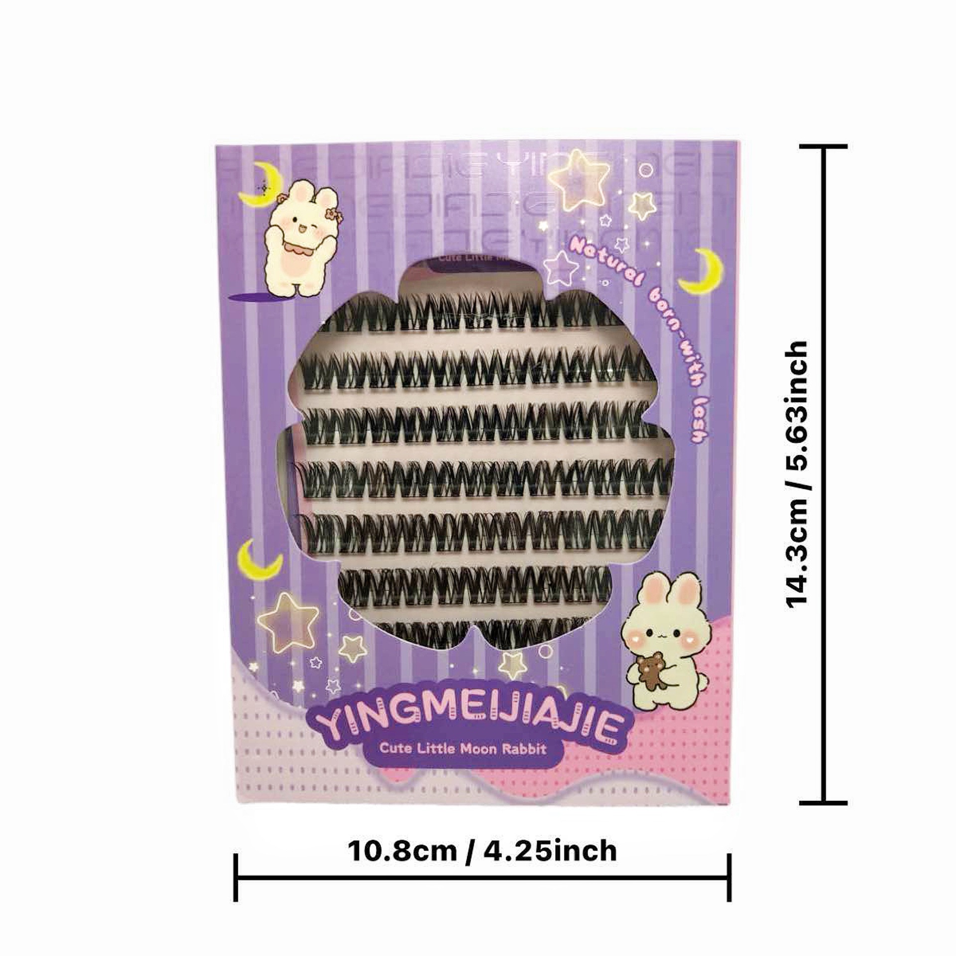 Las pestañas falsas transfronterizas, pestañas de gran volumen, pestañas negras finas, pestañas segmentales largas, pestañas falsas sin pegamento, pestañas falsas de Amazon.