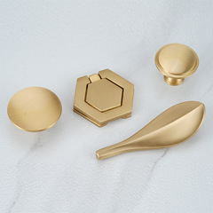 簡約純黃銅實心明裝單長孔隱形暗裝家具五金衣鞋廚抽屜櫃門拉把手