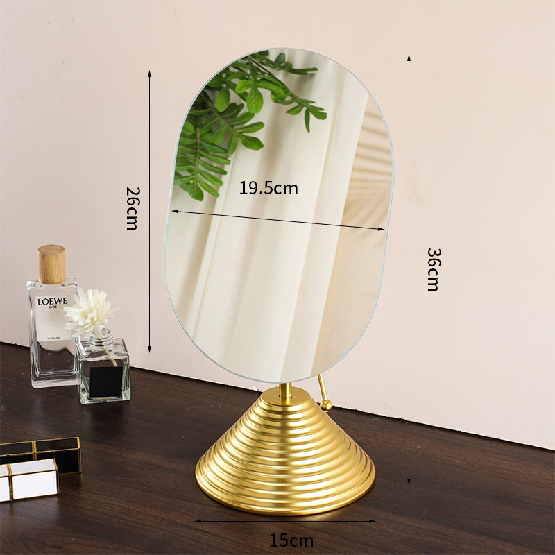 Iron Art Studio Espejo de arte irregular Escritorio de dormitorio de estudiantes Espejo de tocador de una cara Nube Espejo de maquillaje de forma especial