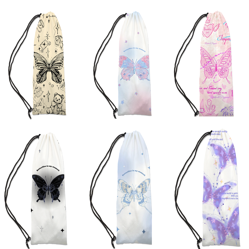 Badminton Racket Bag, High-Looking New Racket, Cute Printed Butterfly, American Graffiti Badminton Racket, Cartoon Animation