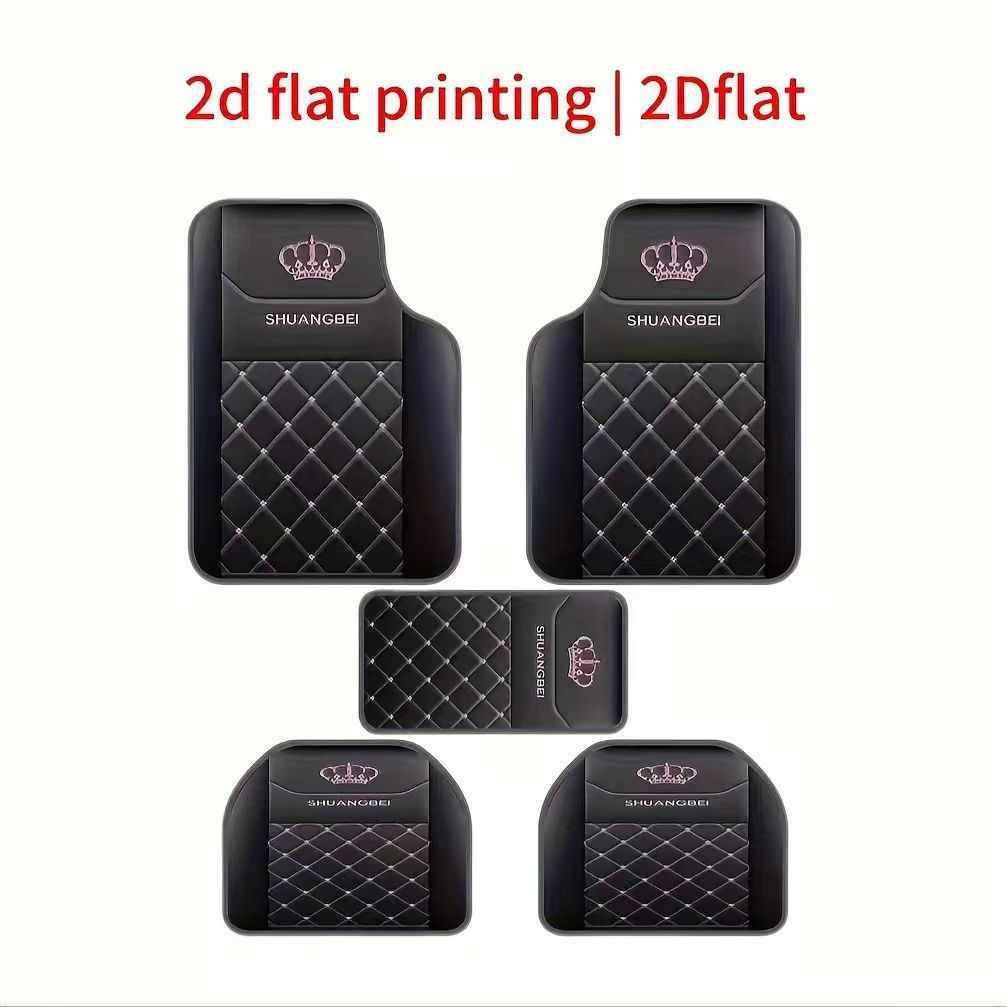 Factory Direct Delivery of Car Universal Simple Floor Mats for All Seasons, Dirt-Resistant and Wear-Resistant Five-Piece Set of Floor Mats for Wholesale Delivery