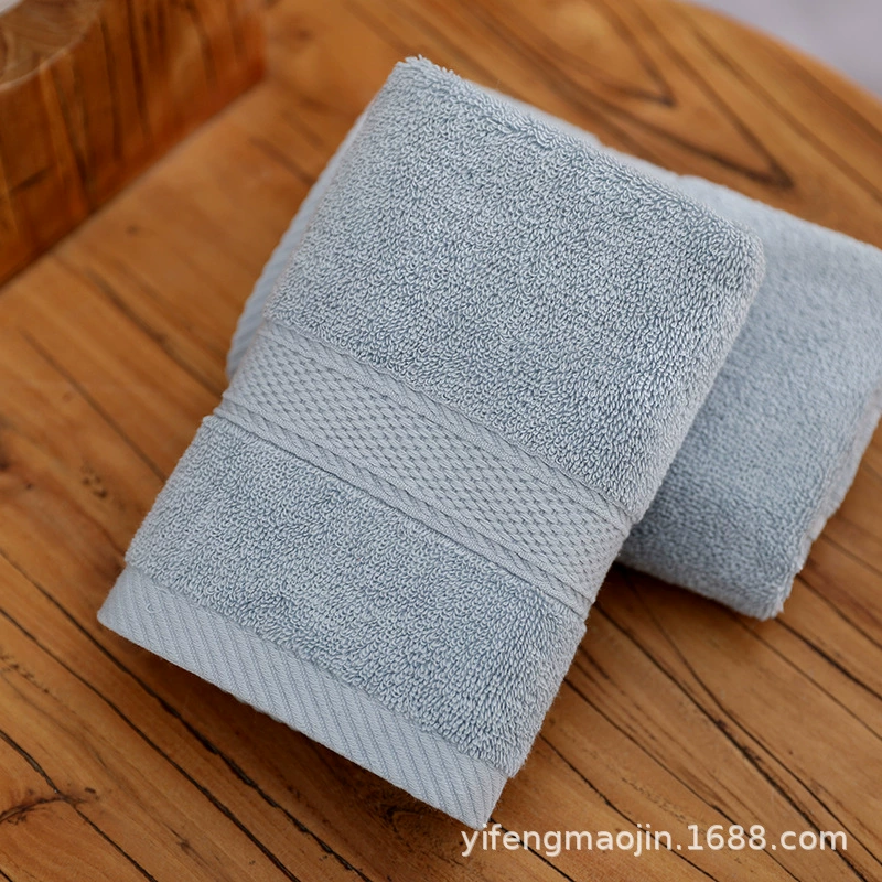Хлопковое полотенце для лица 75×35 см, утолщённое и прочное, ассорти цветов, подходит в подарок
