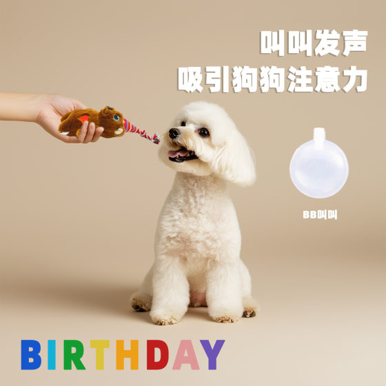 fetch Feiqi dog toy plush sound sound paper molar bite-resistant interactive tug-of-war self-Hi relieving boredom birthday party