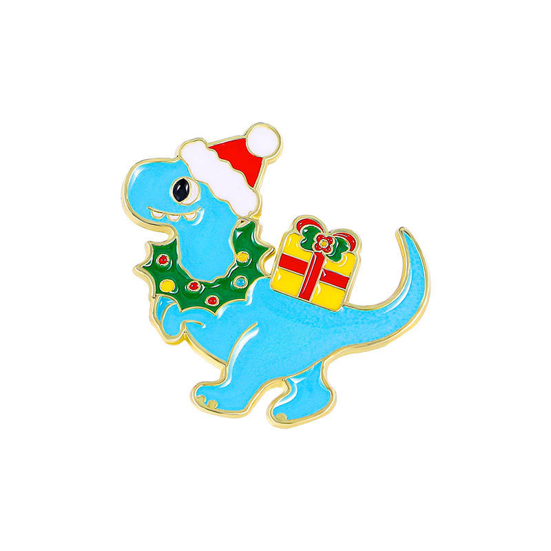 Broche de Navidad insignia de aleación caricatura adorable Santa Fe Navidad decoración de mochila escolar