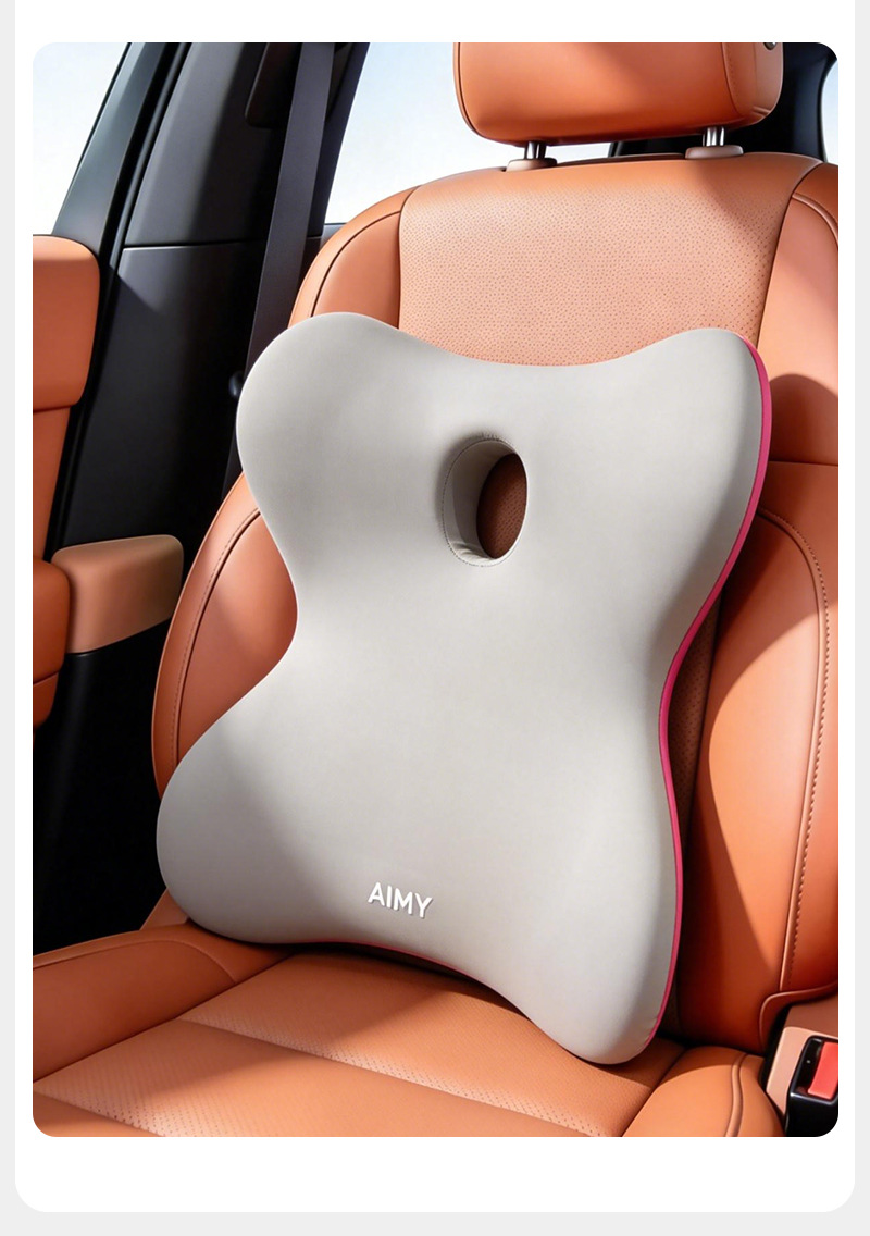 Factory-Made Memory Foam Lumbar Support Cushion for Car and Office, Long-Term Sitting Comfort, Slow Rebound Tailbone Pressure Relief Pad