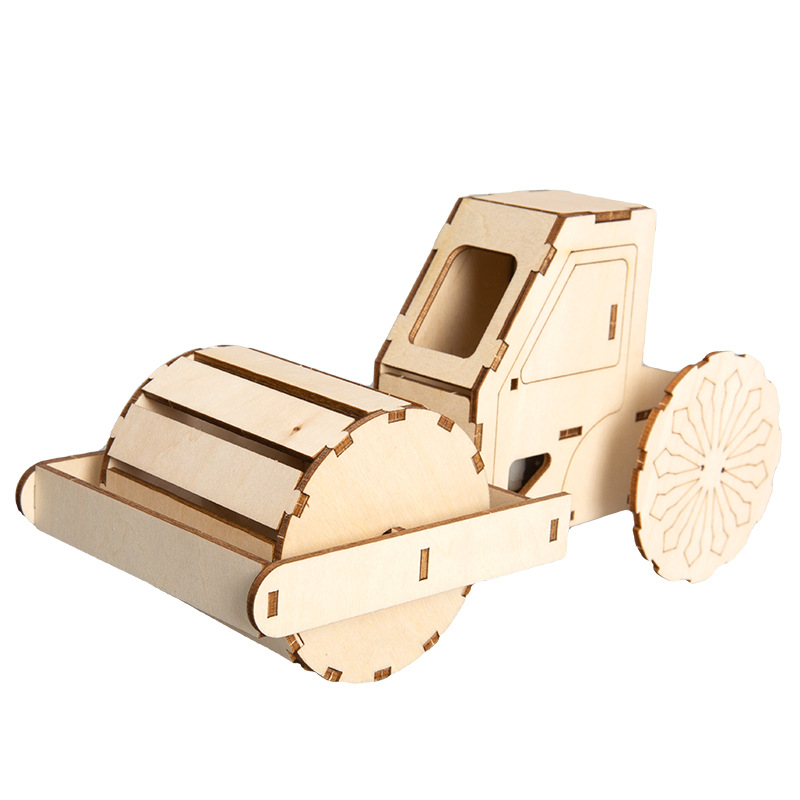 Rodillo rompecabezas de madera montado juguetes niños menores de edad estudiantes de la escuela primaria tecnología pequeños materiales de producción al por mayor