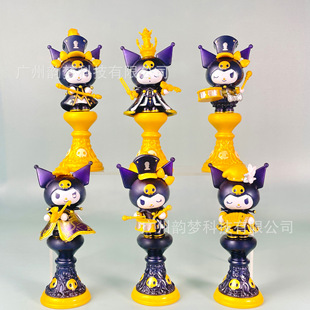 Cross-Border Free Shipping Chess Sanrio Figure Melody Pacha Dog Kuromi Blind Box Gashapon Doll Machine Ornaments