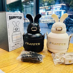 學生水杯大容量兒童保溫杯316食品級吸管冰霸杯可愛高顏值兔耳朵