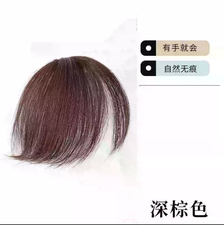 偽前髪フル人工毛日本古代斜め自然な額の生え際で白髪をカバーする女性用の前髪ウィッグ|undefined