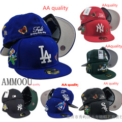 2025 新ホット販売クロスボーダー外国貿易 MLB 野球帽 AA パターンフラットつばファッションサイズフラットつば帽子ニューヨーク帽子