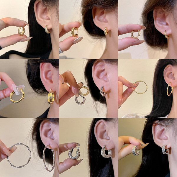 Geometric elegant fashionable design earrings