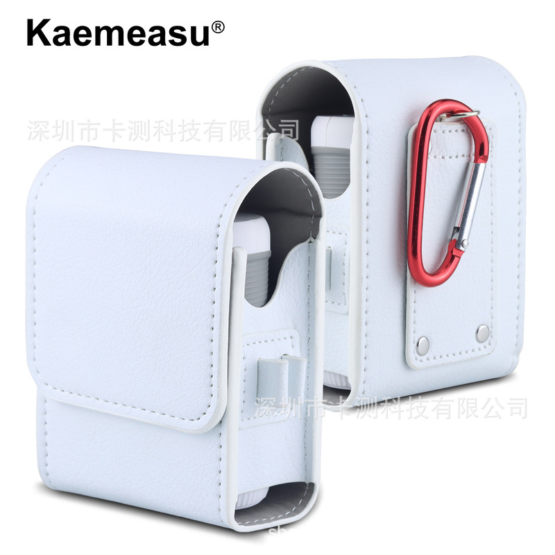 Golf Rangefinder storage bag PU leather with carabiner ball nail buckle simple laser rangefinder protective cover