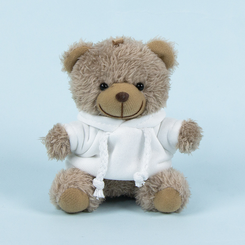 Lindo osito llavero colgante regalo creativo muñecas de peluche vestidas osito de peluche colgante de mochilas escolares para parejas