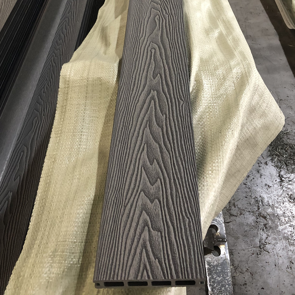 Piso de madera de plástico 146*25 DE INGENIERÍA al aire libre WPC decking de madera fábrica de piso de plástico agujero redondo al aire libre