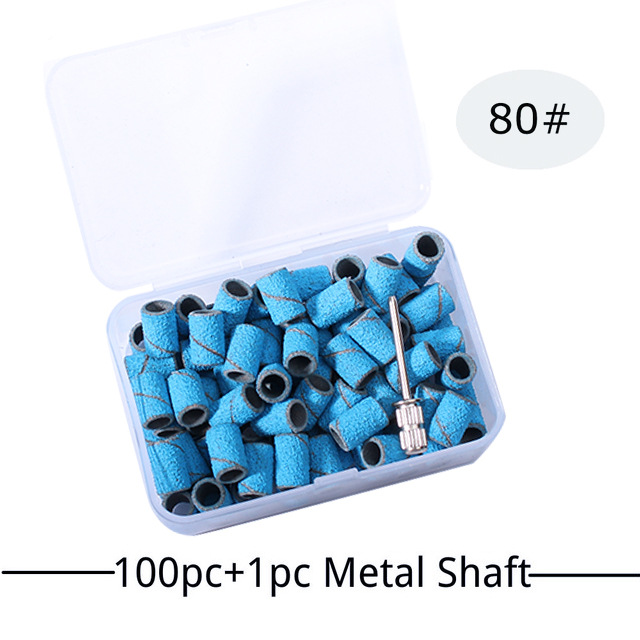 Color manicura molienda cabeza púrpura anillo de arena manicura anillo de arena máquina de pulir dedicado 100 unids/caja