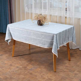 定制外贸棉麻蕾丝边桌布蝴纹复古ins茶几长方形餐桌布艺日式台布