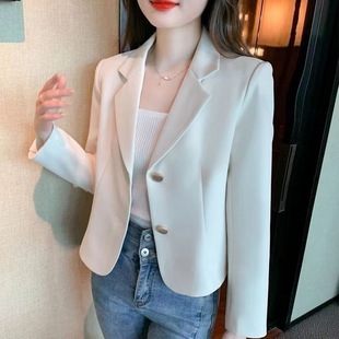 Short Suit Jacket Korean Style Spring and Autumn Coat for Women New Dopamine Petite Casual Chic Top