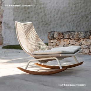 European and American Rattan Rocking Chair Rattan Chair Home Summer Cool Home Leisure Chair Sofa Lazy Chair Lounge Chair