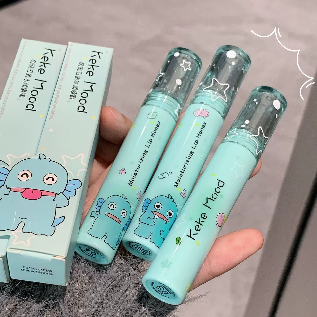Moisturizing Lip Balm (kekemood) Nude Gloss, Plumping Effect, Multi-Shade Mini Stick