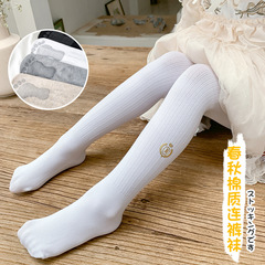 春秋寶寶連褲襪徽章女童嬰兒打底褲兒童褲襪春款打底襪長筒精梳棉