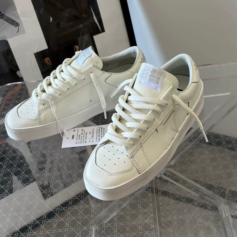 Ding version of dirty shoes, increased casual sneakers, lace-up white shoes, old stars, small dirty shoes, women's trendy and versatile shoes