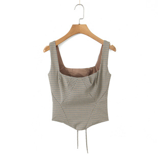 Foreign trade list! Spring New suit Camisole Spice Girl Top Wide Leg Pants All-match Design Sense Niche Fashion