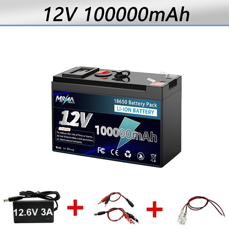 Batería de ciclo profundo LiFePO4 de iones de litio de 12V 150Ah para energía solar, sonda de peces, rueda de potencia