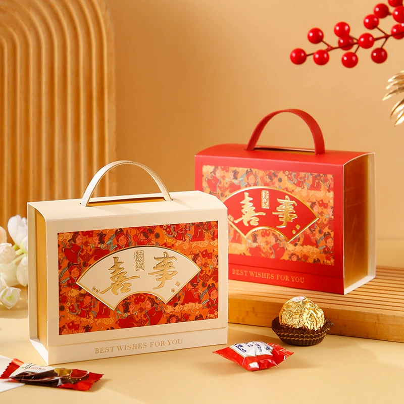 2024 новая портативная коробка конфеты пустая коробка свадебная помолвка коробка конфеты новый китайский стиль премиум-класса счастливое событие подарочная коробка