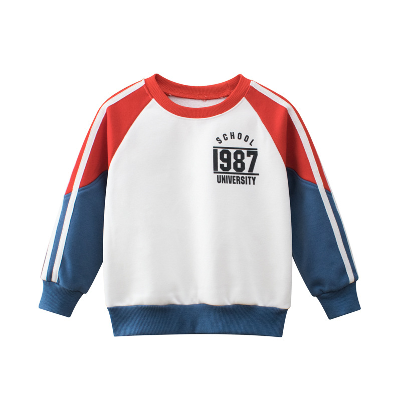 Suéter de primavera para niños con forro polar en stock al por mayor de estilo coreano ropa para niños Otoño e Invierno pullover ropa para niños entrega de una sola pieza