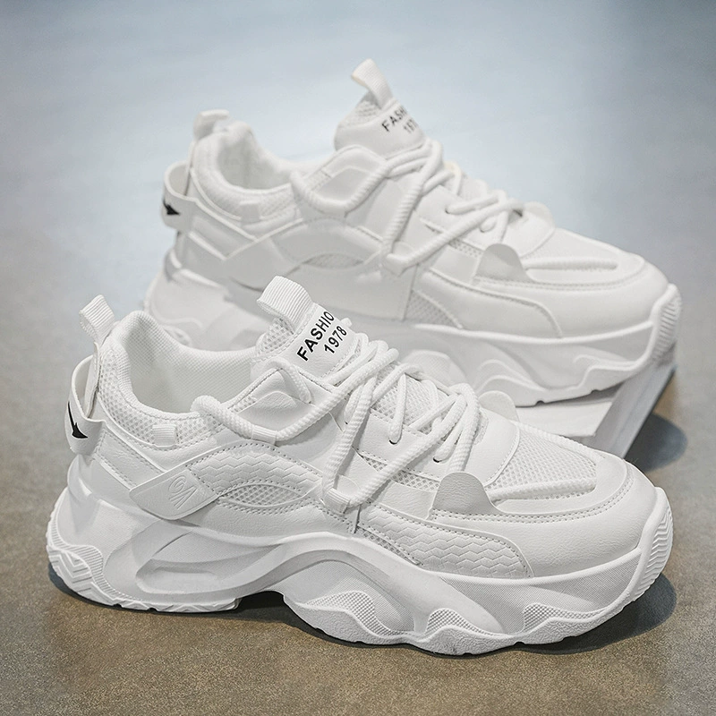 Весенняя мужская обувь 2025 новая дышащая сетка обувь мужская мода дикие кроссовки на толстой подошве повседневная папочка обувь