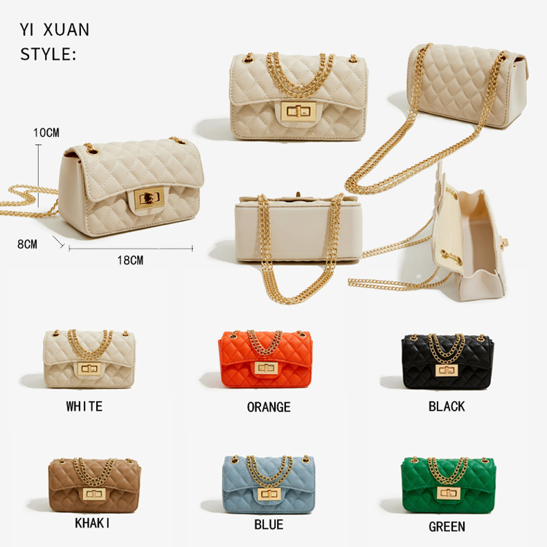 Women's Crossbody Small Square Bag In Pu Leather Fashion Handbag_voghion.com