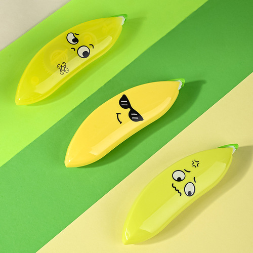 Creative Banana Style Correction Belts for High-Looking Students Homework Correction Belts for Back-to-School Season Stationery Correction Belts Wholesale