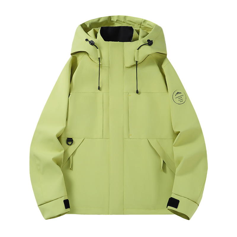 Cross-border 2026 new couple's windproof and waterproof outdoor hooded mountaineering jacket, suitable for young men and women in spring and autumn