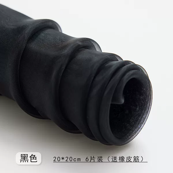 Black hair rope, 6 pieces