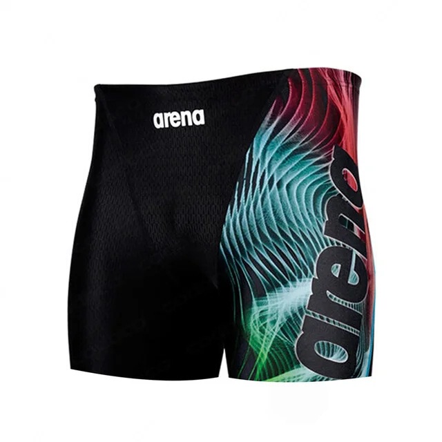 Men's Printed Sports Training Swimsuit Swimming Trunks Beach Tights Shorts Quick-Drying Surfing Pants