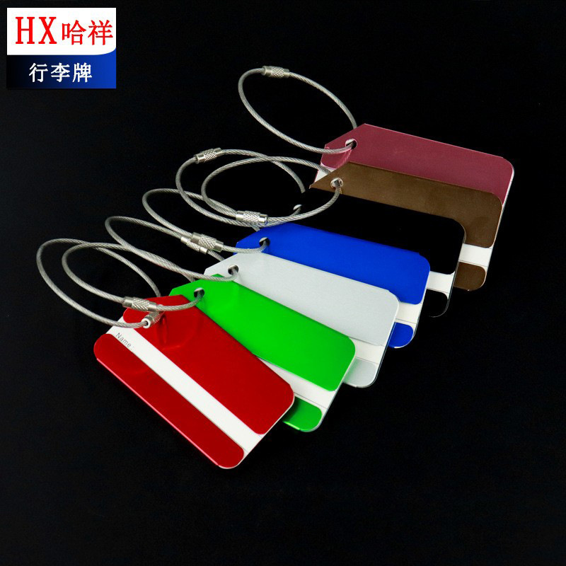 Aluminum alloy luggage tag metal luggage tag tag luggage check-in card aircraft boarding card Aluminum alloy luggage tag metal luggage tag tag luggage check-in card aircraft boarding card