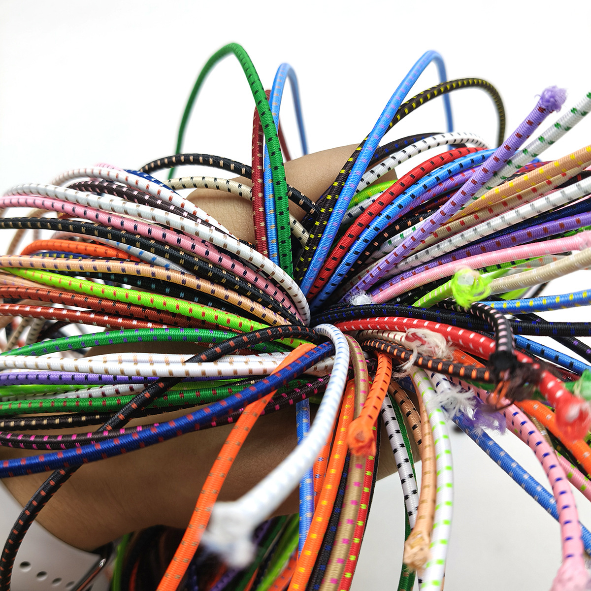 144 color 3mm punto de salto de color de alta elasticidad cordón de zapatos redondo ropa de banda de borde punto de onda núcleo de color redondo elástico