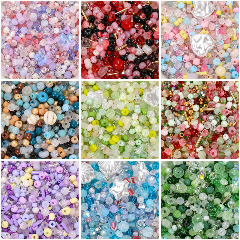 20g Mixed Glass Rice Beads and Pearls, Loose Beads for Handmade DIY Jewelry, Bracelets, Necklaces, Phone Chains, and Beaded Accessories