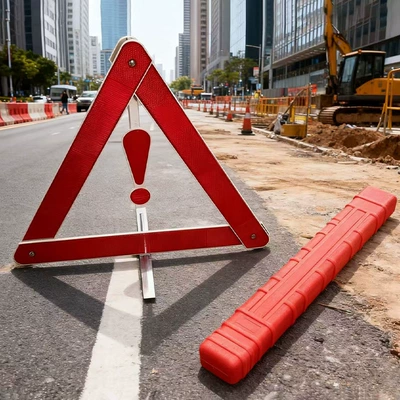 Set, Car-Mounted Folding Tripod, Warning sign