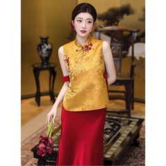 蕾丝晚礼服女2025新款新中式旗袍鱼尾订婚连衣裙平时可穿回门便装