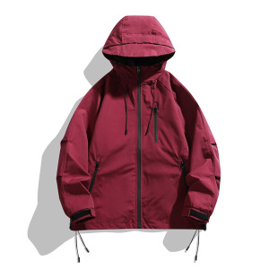 Sportswear Windbreaker Men's 2024 Spring New Fashion Running Fitness Woven Windproof Outdoor Hooded Men's Jacket