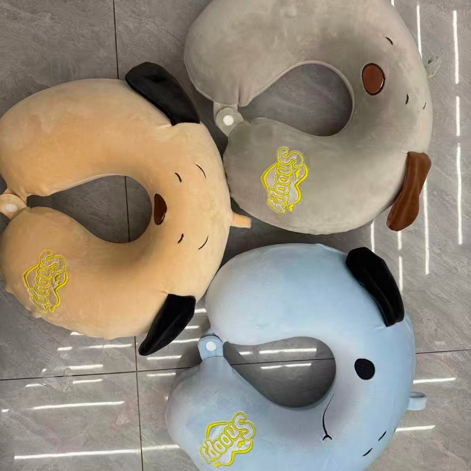 Almohada en forma de U al por mayor transfronteriza de algodón de memoria doble pico desmontable una variedad de almohada de siesta en avión almohada portátil de protección del cuello almohada