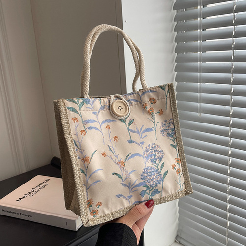 Lunchbox Bento Bag for Women  New Fashion Outing Single Shoulder Hand Carry Bag Versatile Ins Student Handbag