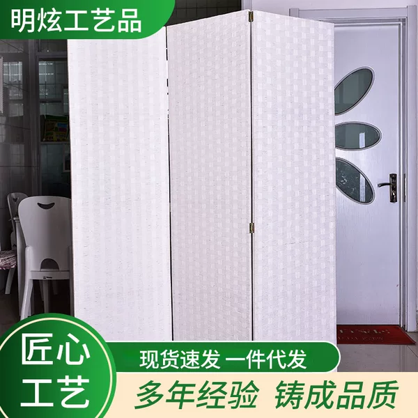 Folding Screens in Various Sizes for Hotels and Restaurants, Double-Sided Paper Rope Weaving, Home Entryway Partitions for Small Apartments