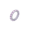 Fuchsia zirconium hip-hop style, advanced fashionable ring with stone for beloved, European style, high-quality style