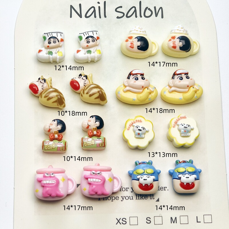 Crayon Shin Cartoon Nail Art Jewelry Cute Resin Phone Shell Cream Glue DIY Nail Accessories Small Accessories