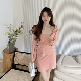 时尚休闲套装;连衣裙;女式针织衫