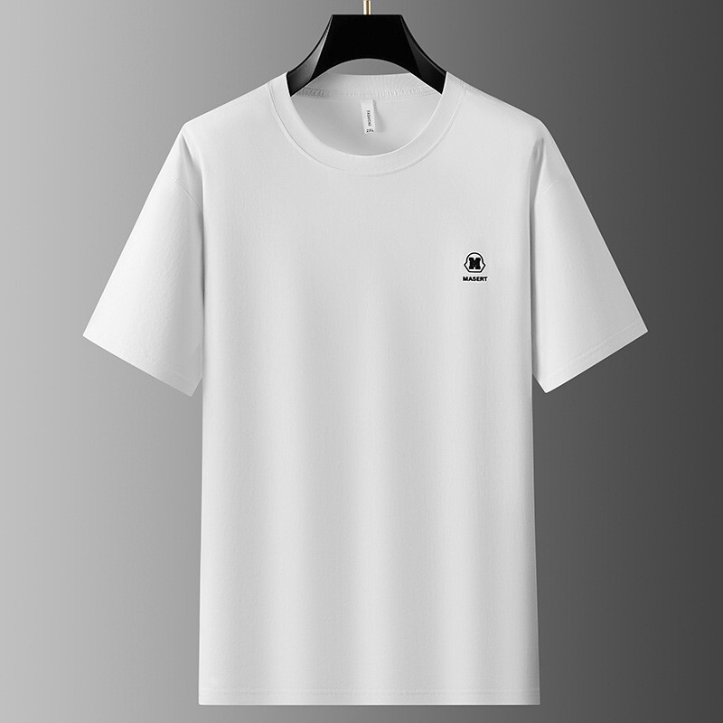 Fat Brother 2025 Casual Round Neck Short Sleeve T-Shirt Men's Plus Size Loose Combed Cotton Undershirt Fat Brother Fashion T-Shirt Fat Brother 2025 Casual Round Neck Short Sleeve T-Shirt Men's Plus Size Loose Combed Cotton Undershirt Fat Brother Fashion T-Shirt